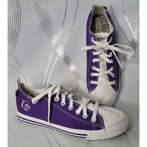 Purple White Relay For Life SKICKS Low Top Men 8 Women 10 Shoes Sneakers Unisex